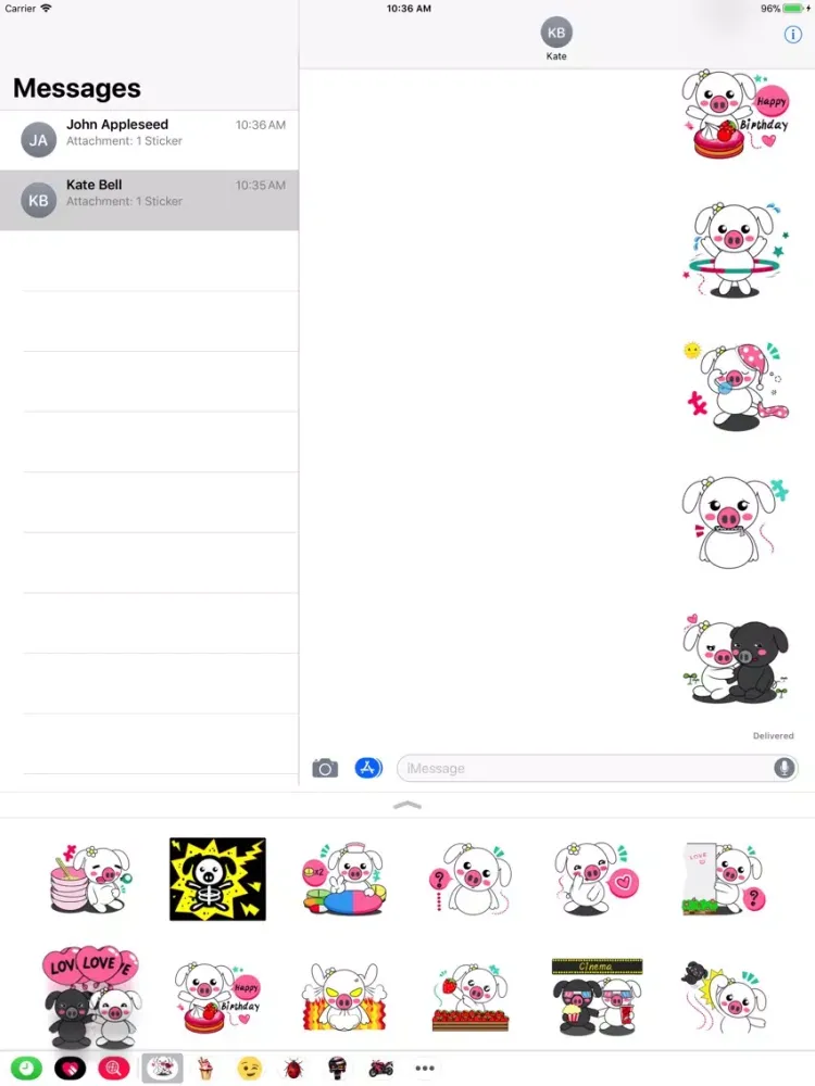 Great Stickers Pigs iPad  スクリーンショット
