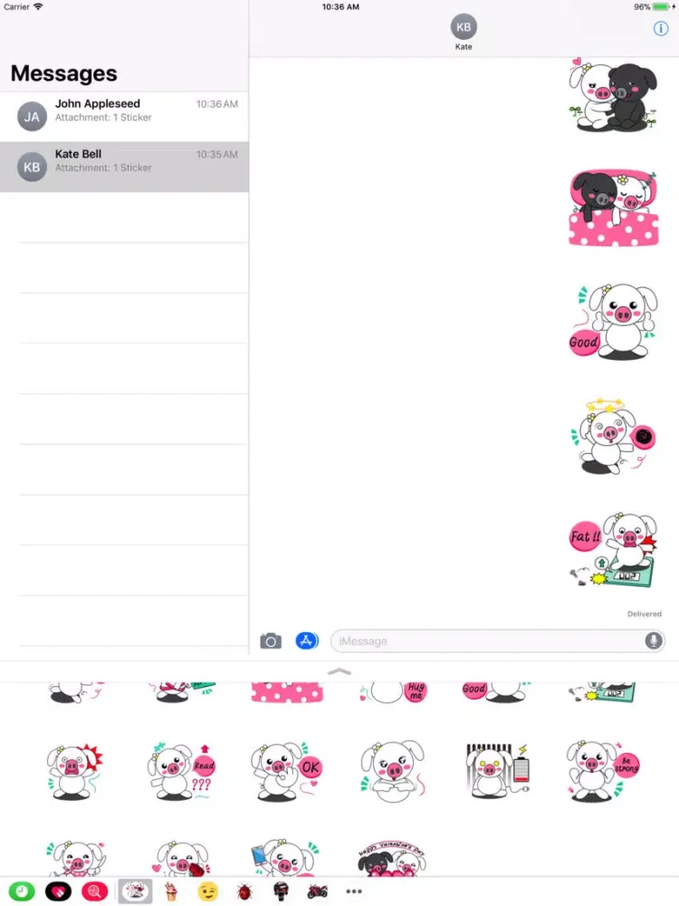 Great Stickers Pigs iPad  スクリーンショット