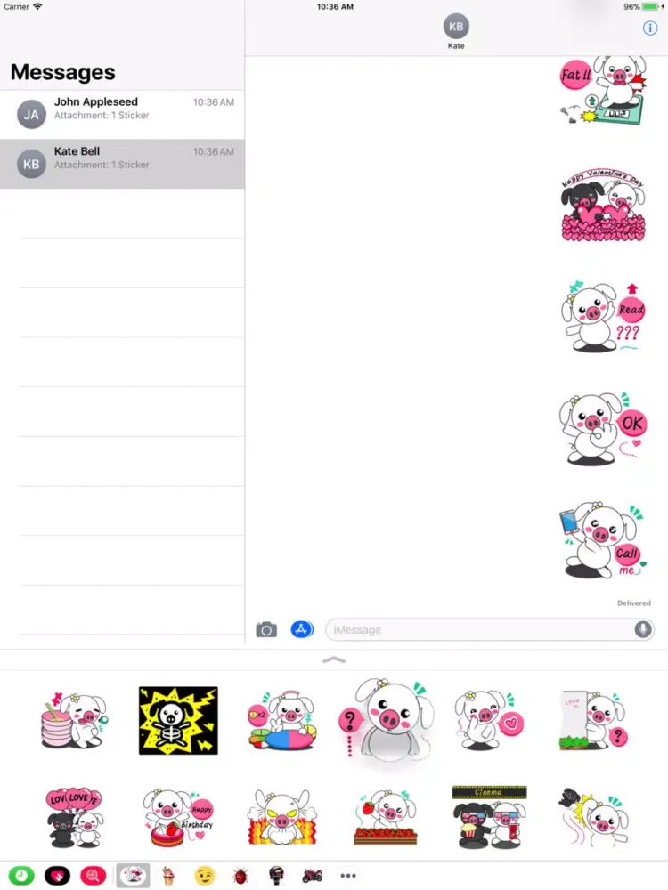 Great Stickers Pigs iPad  スクリーンショット