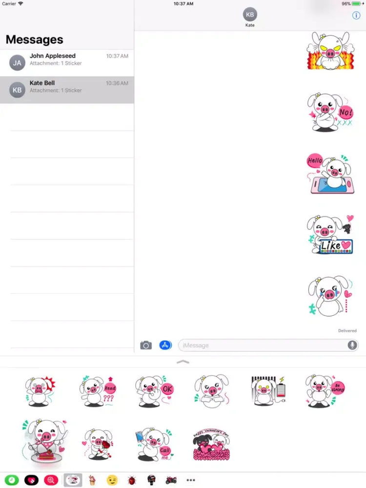 Great Stickers Pigs iPad  スクリーンショット