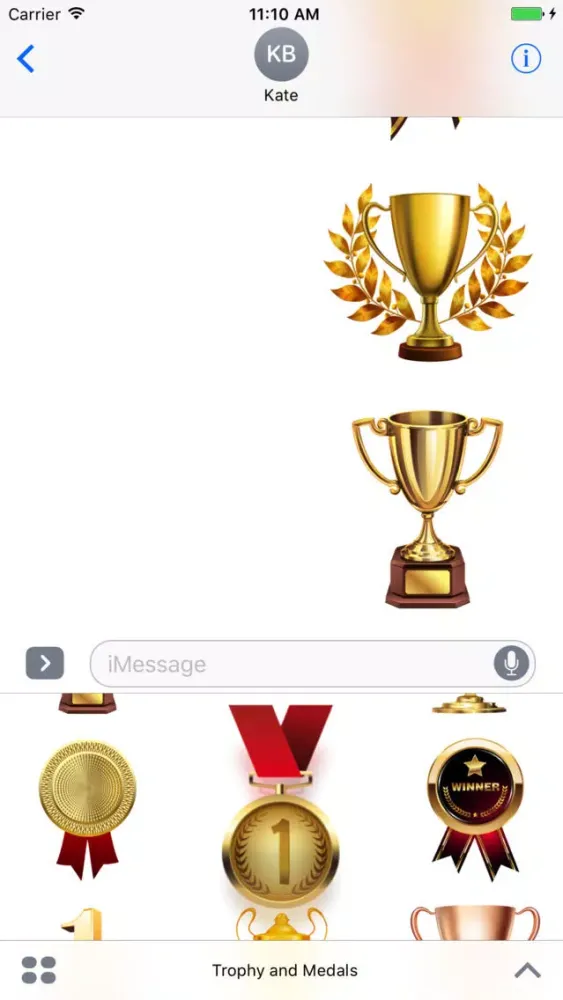 Trophy and Medals for iMessage スクリーンショット