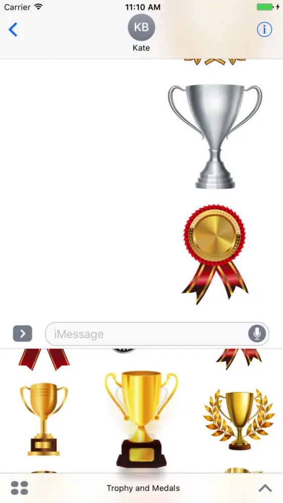 Trophy and Medals for iMessage スクリーンショット