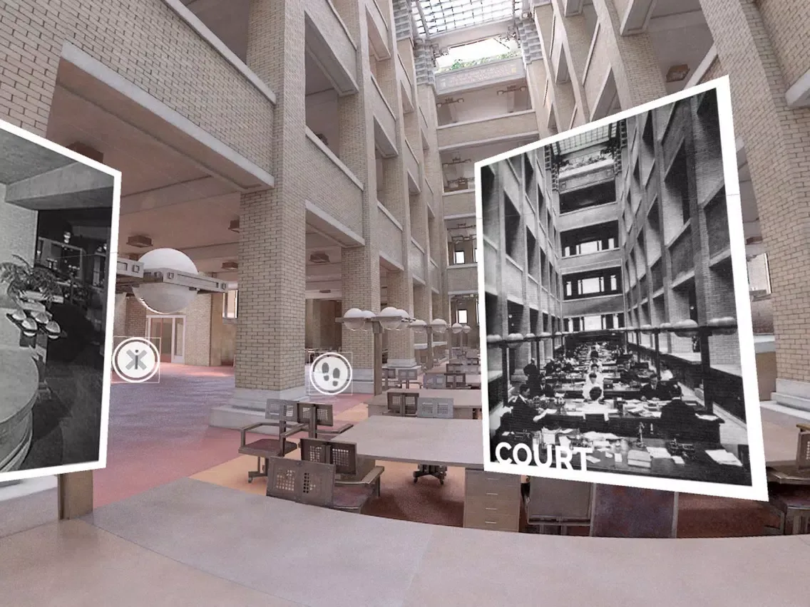 Tangkapan layar Larkin Building VR iPad 