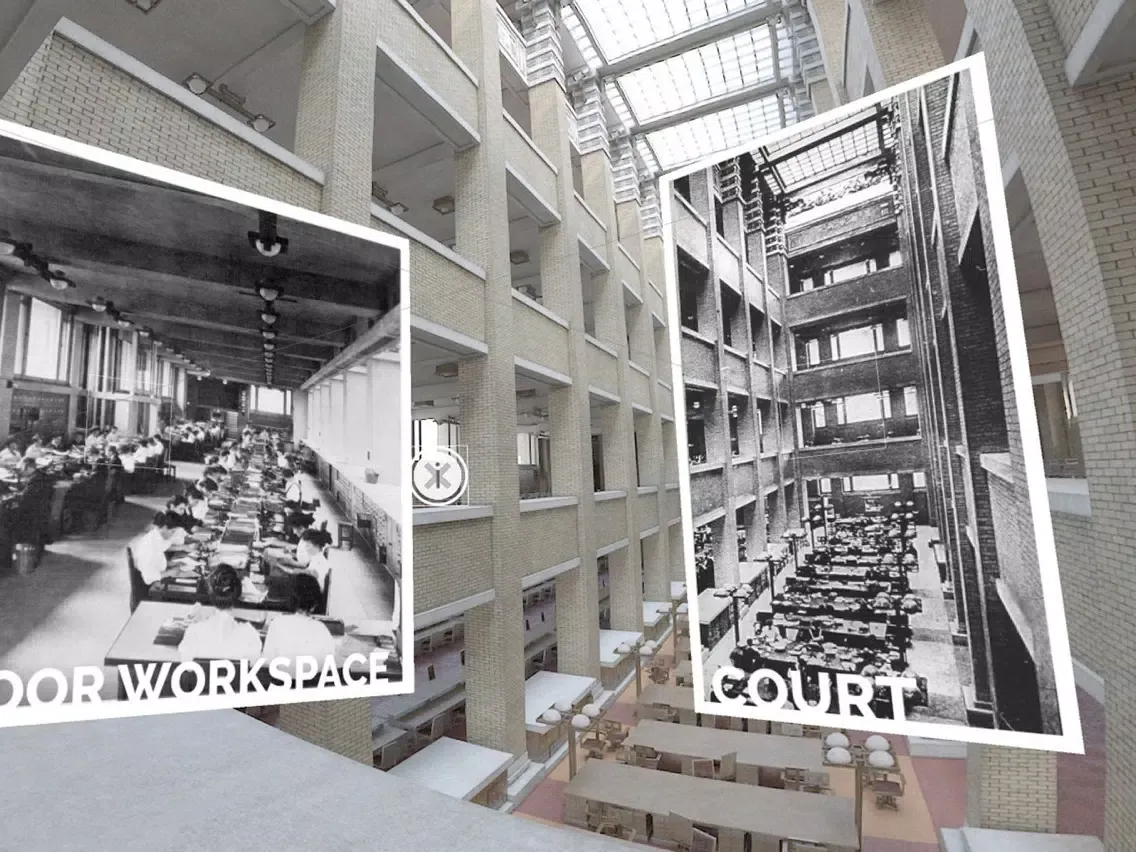 Tangkapan layar Larkin Building VR iPad 