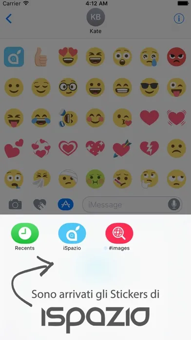 Tangkapan skrin iSpazio Stickers