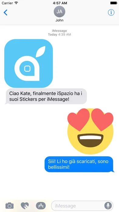 Tangkapan skrin iSpazio Stickers