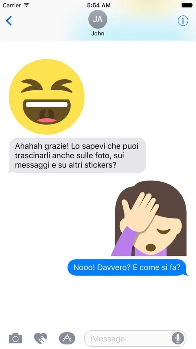 Tangkapan skrin iSpazio Stickers