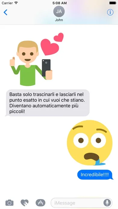 Tangkapan skrin iSpazio Stickers