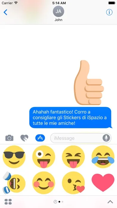 Tangkapan skrin iSpazio Stickers