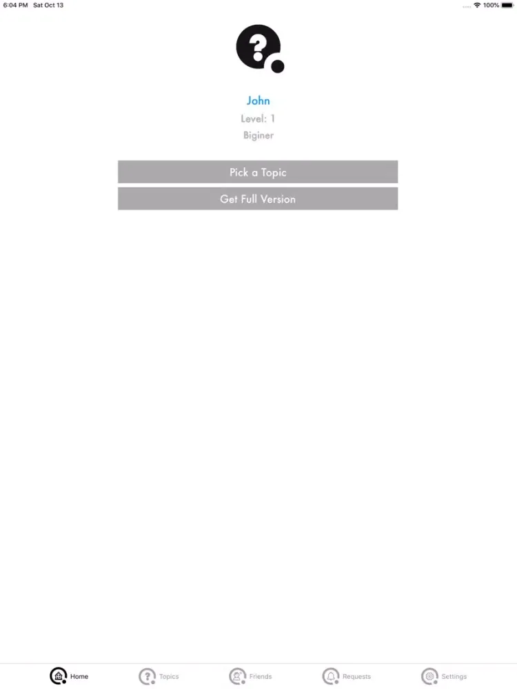 ภาพหน้าจอของ ITS Trivia Lite iPad 
