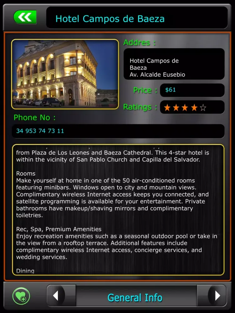 Baeza Offline Map City Guide iPad  স্ক্রিনশট