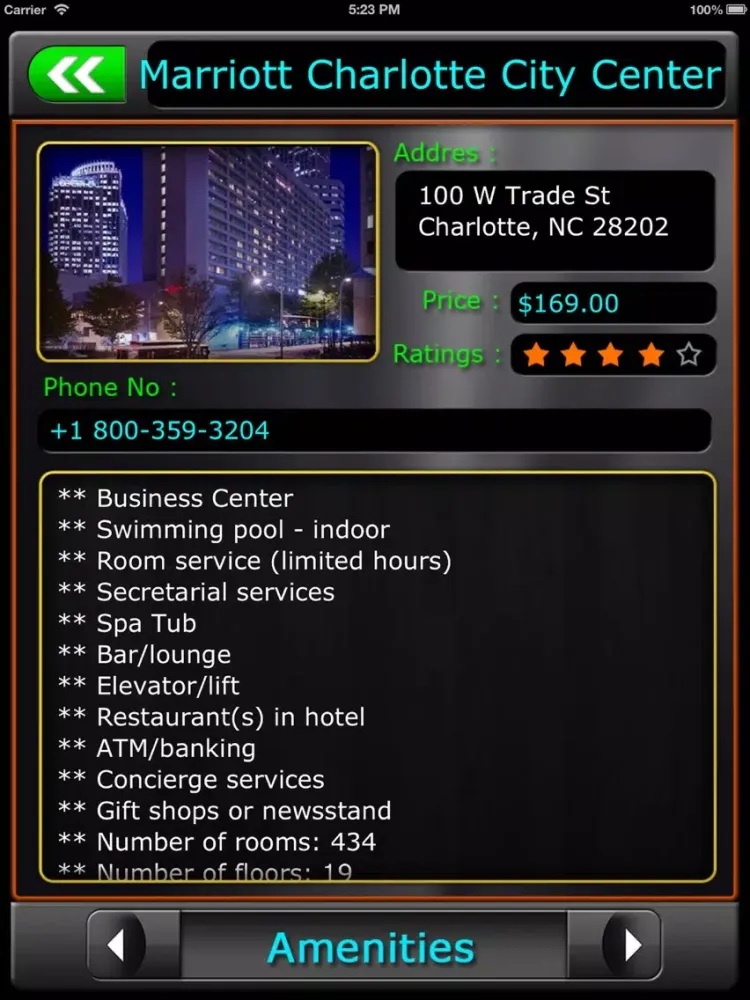 Charlotte Offline Map Guide iPad  Screenshots