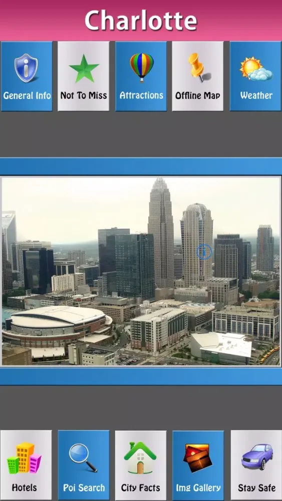 Charlotte Offline Map Guide Screenshots