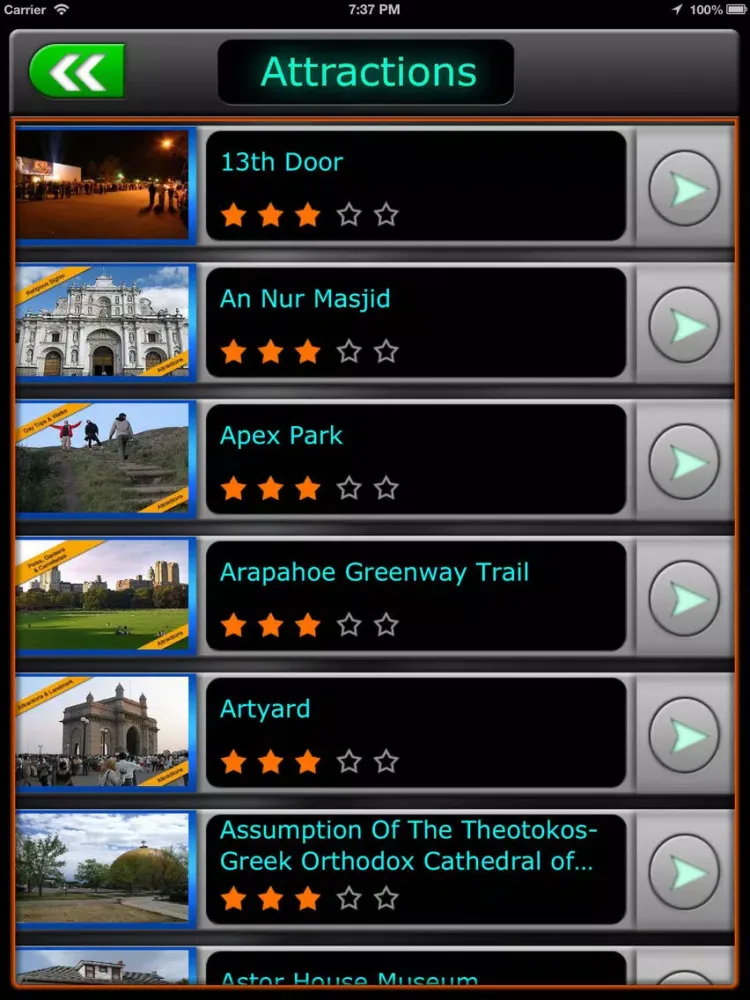 Capturas de tela do Denver Offline Map Guide iPad 