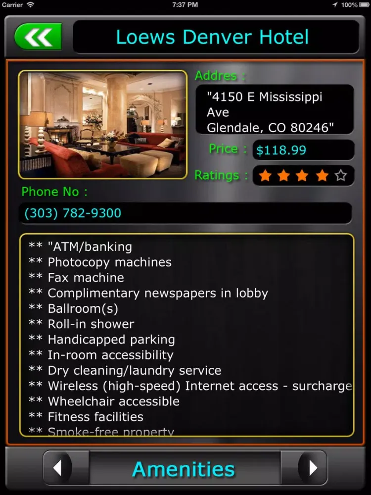 Capturas de tela do Denver Offline Map Guide iPad 