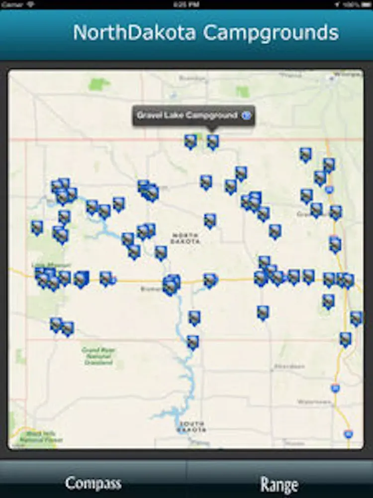 Screenshot di North Dakota Campgrounds iPad 