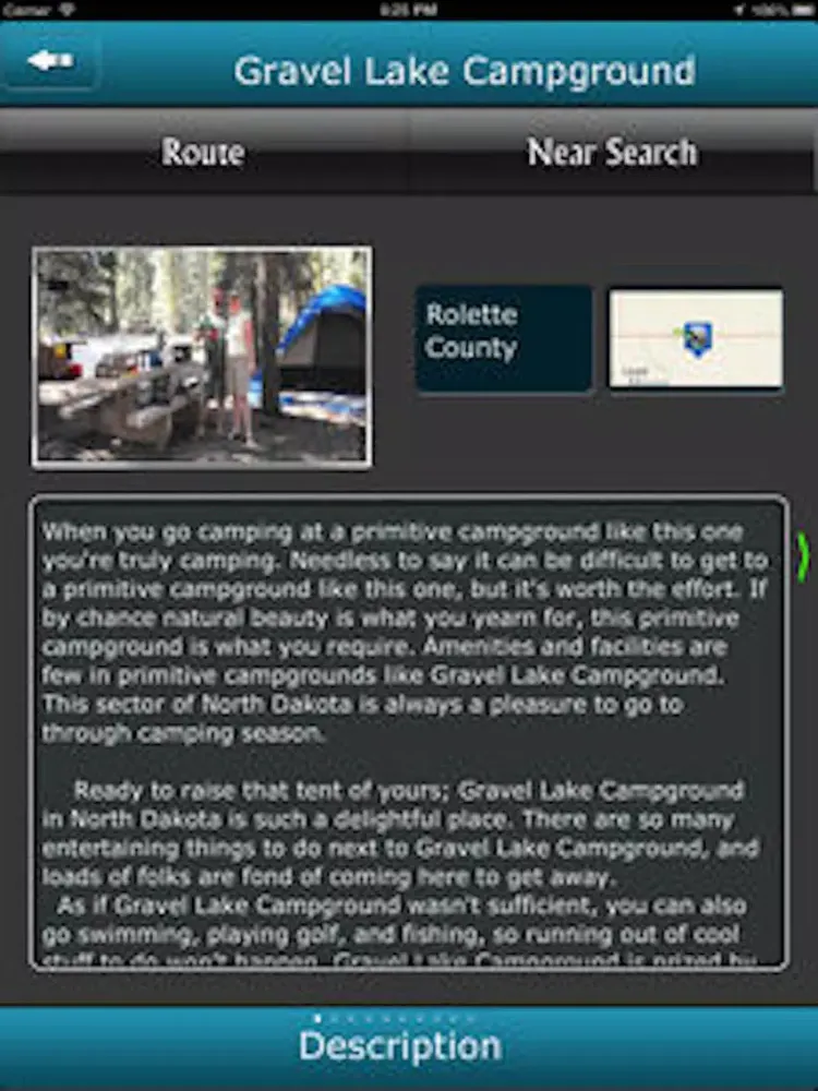 Screenshot di North Dakota Campgrounds iPad 