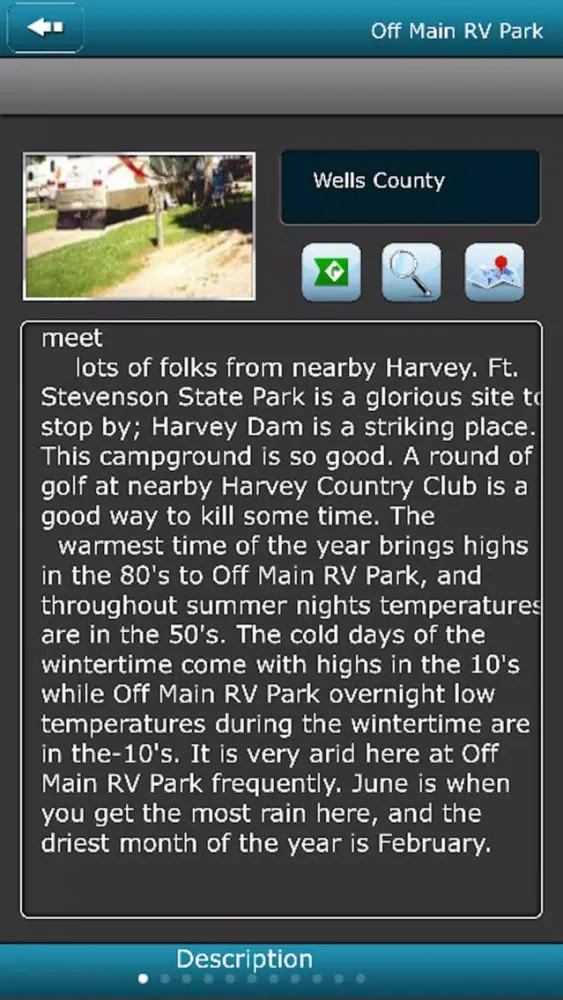 Screenshot di North Dakota Campgrounds