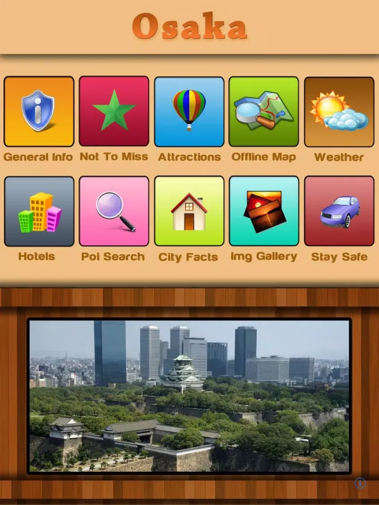 Capturas de tela do Osaka Offline Map Travel Guide iPad 