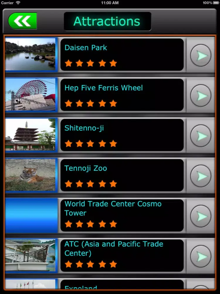 Capturas de tela do Osaka Offline Map Travel Guide iPad 