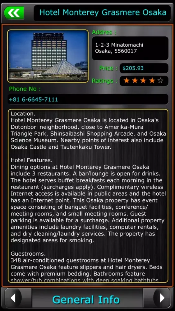 Capturas de tela do Osaka Offline Map Travel Guide