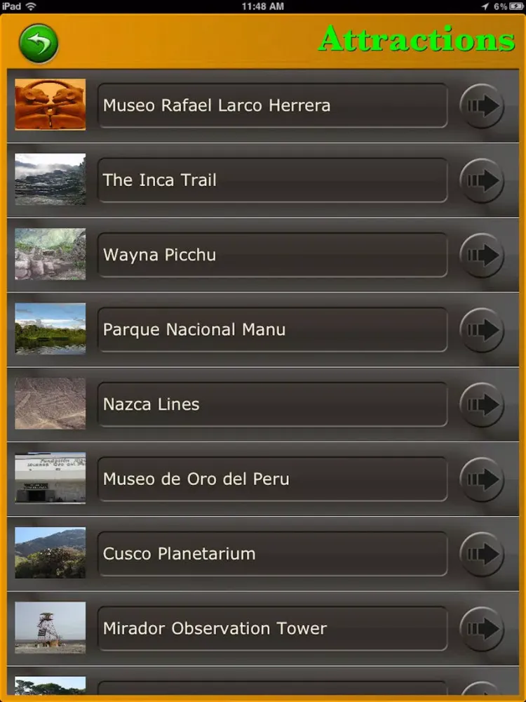Wondorful Peru iPad 应用截图
