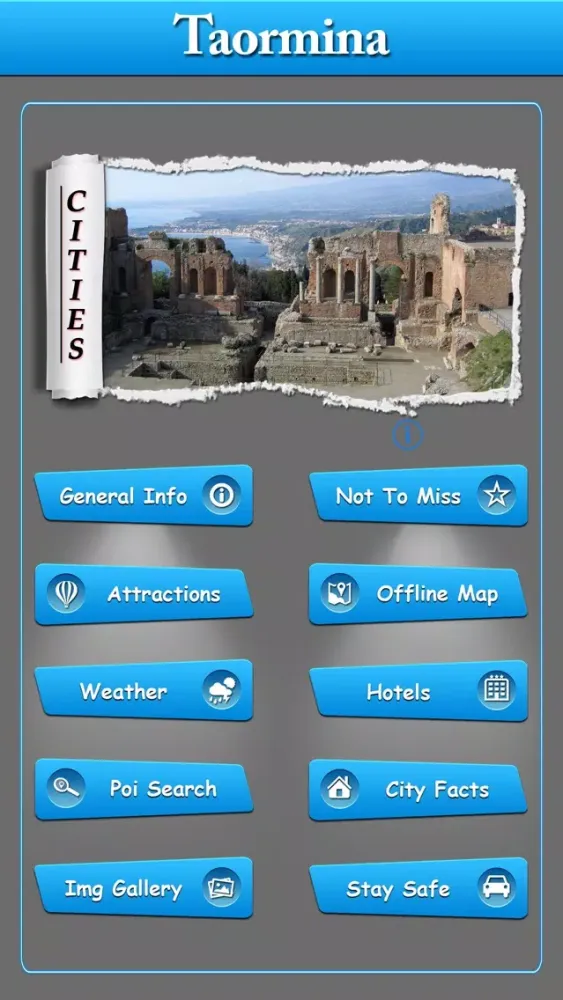 Capturas de pantalla de Taormina Offline Travel Guide