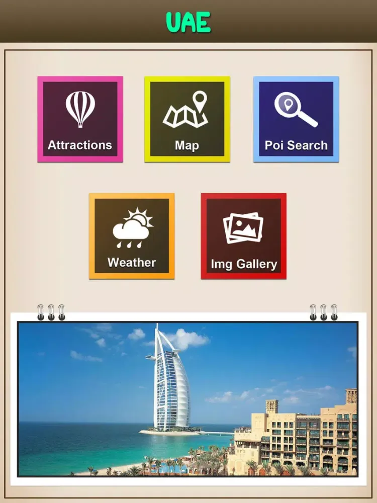 Capturas de tela do UAE Tourism iPad 
