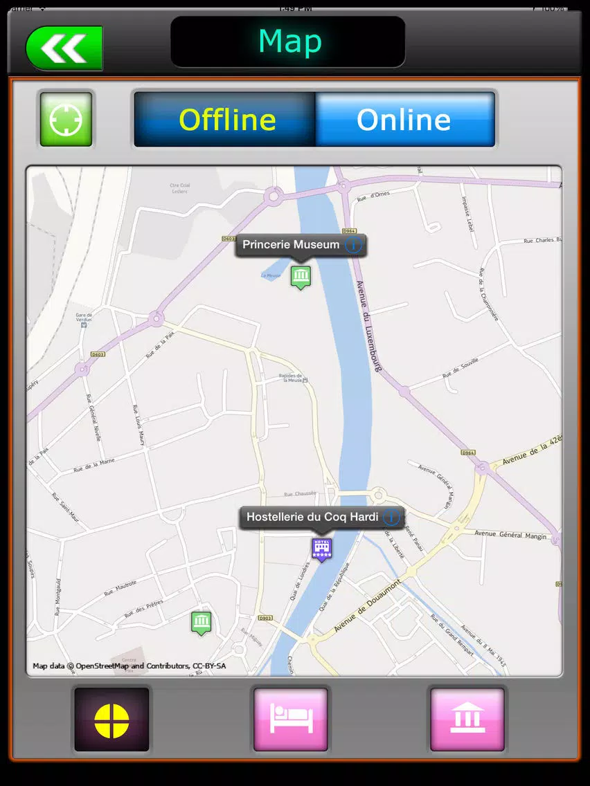 تصاویر Verdun Offline Map City Guide iPad 