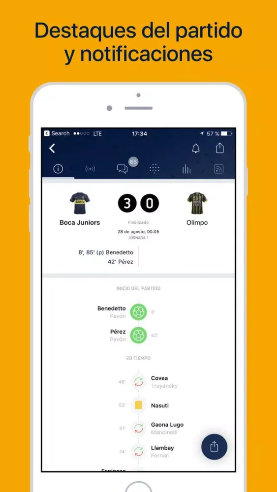 Capturas de tela do Boca Live — Fútbol en directo