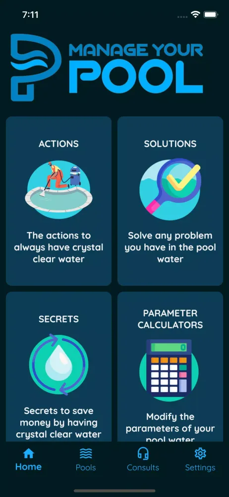 Manage your Pool Screenshots