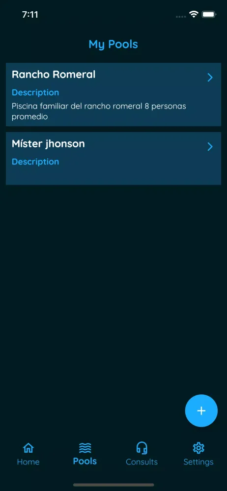 Manage your Pool Screenshots