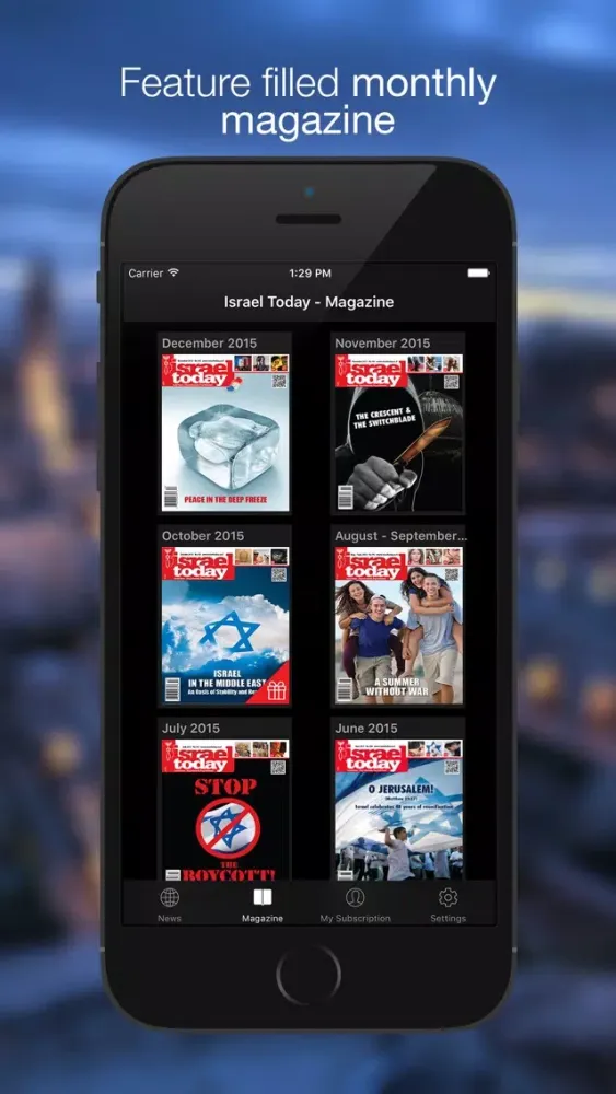 Capturas de tela do Israel Today