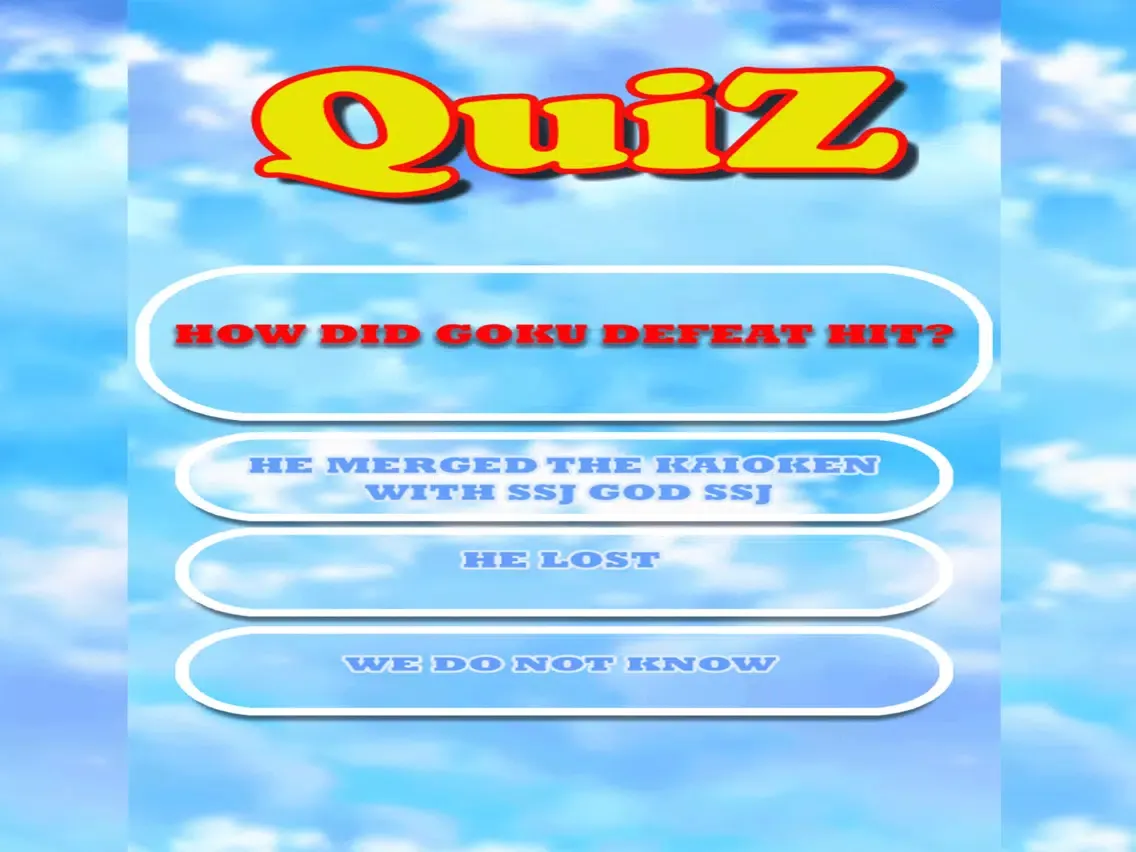 Quiz for Dragon Ball Super iPad  스크린샷