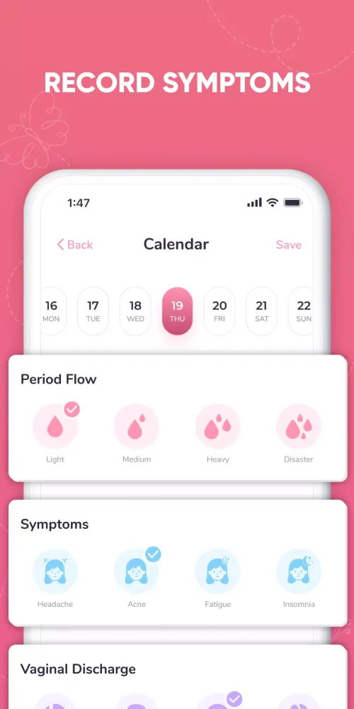 Period Tracker Screenshots
