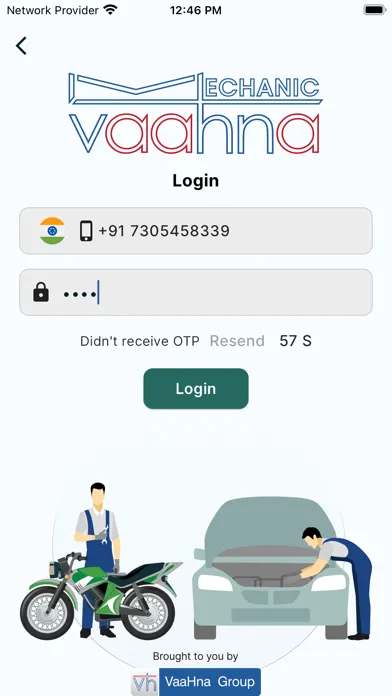 mVaaHna Private Mechanics app স্ক্রিনশট