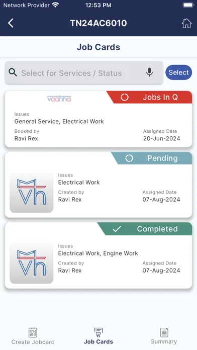 mVaaHna Private Mechanics app স্ক্রিনশট