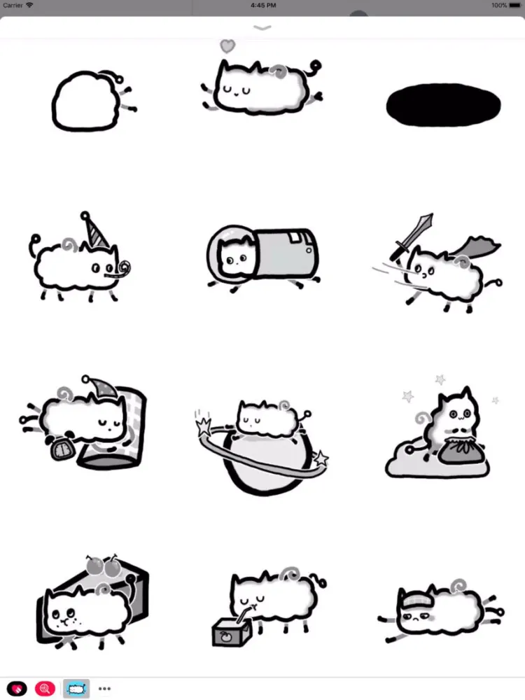 Astronaut Cat Animated Sticker iPad  Screenshots