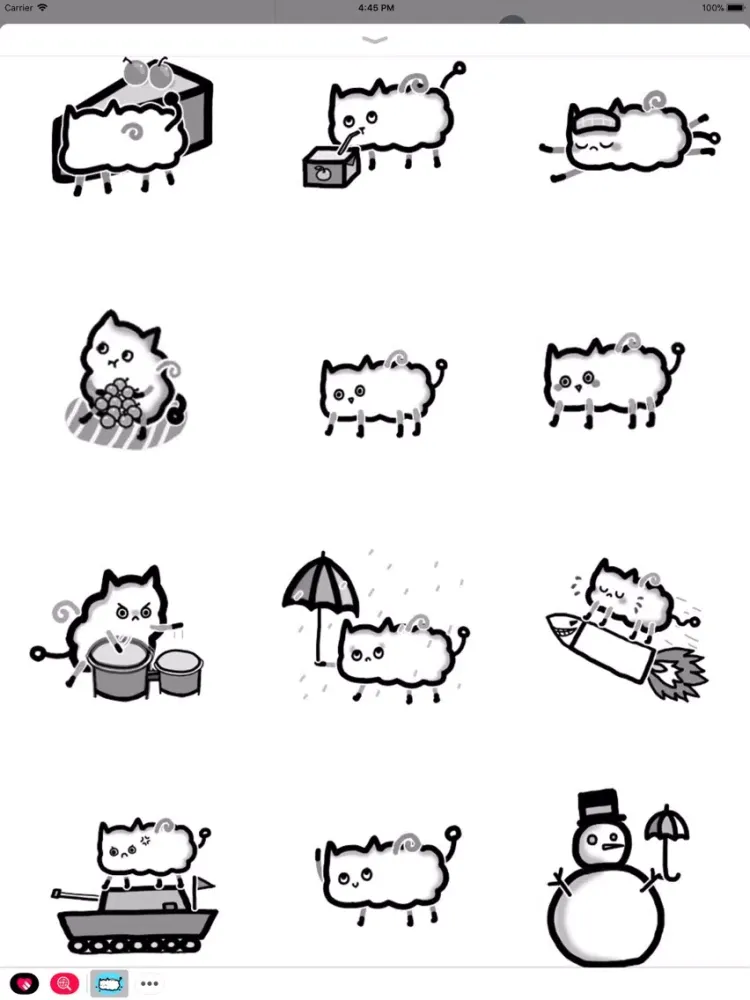 Astronaut Cat Animated Sticker iPad  Screenshots