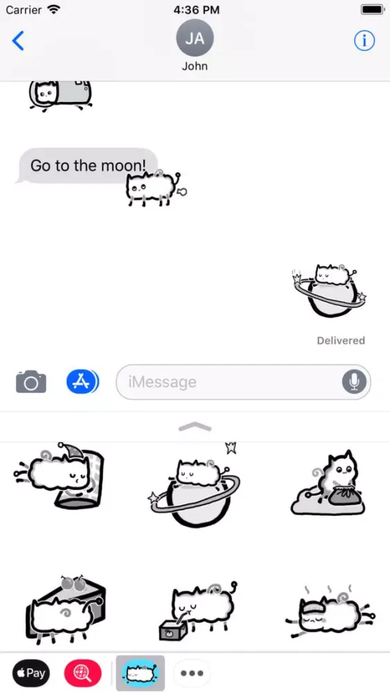 Astronaut Cat Animated Sticker Screenshots