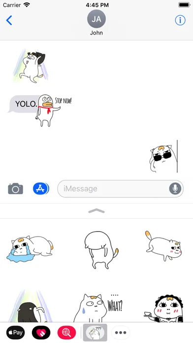 Capturas de tela do Crazy Cat Animated Stickers