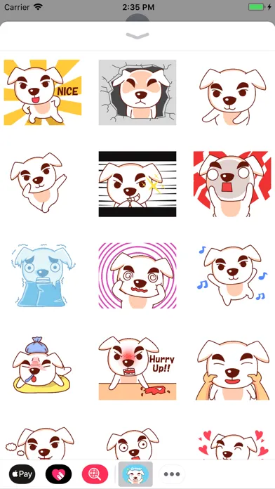 Tangkapan skrin Excited Dog Animated Stickers