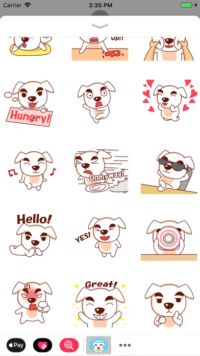 Tangkapan skrin Excited Dog Animated Stickers