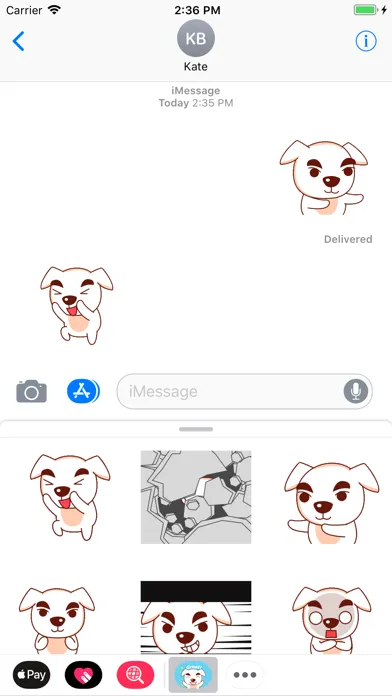Tangkapan skrin Excited Dog Animated Stickers