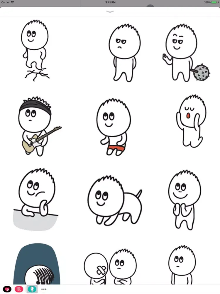 Funny Boy Animated Stickers iPad  Screenshots