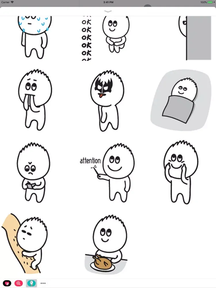 Funny Boy Animated Stickers iPad  Screenshots