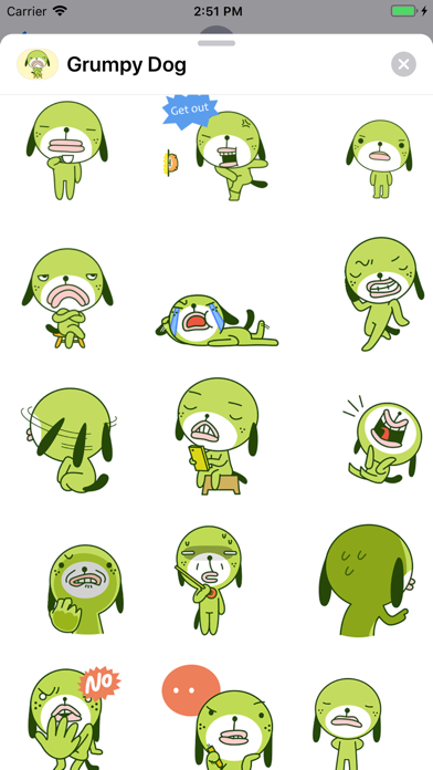 Grumpy Dog Animated Stickers سکرین شاٹس