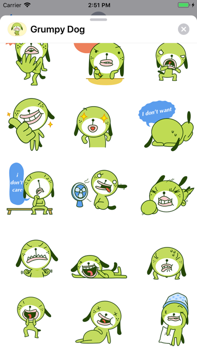 Grumpy Dog Animated Stickers سکرین شاٹس