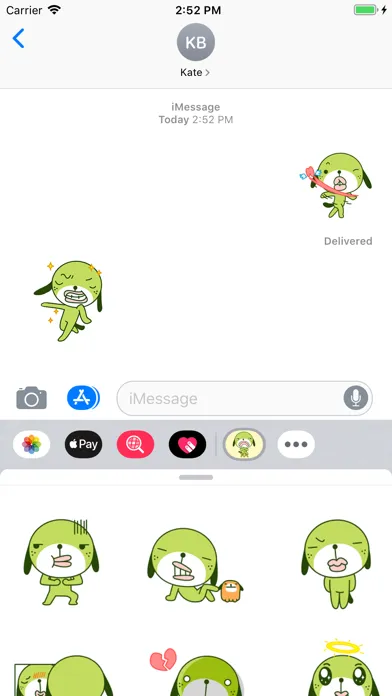Ảnh chụp màn hình của Grumpy Dog Animated Stickers