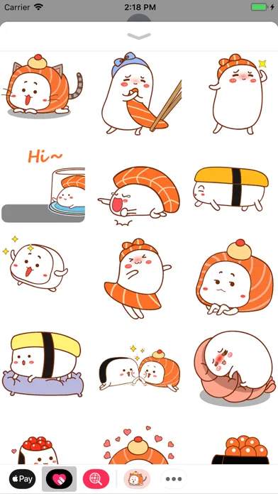 Happy Sushi Animated Stickers スクリーンショット
